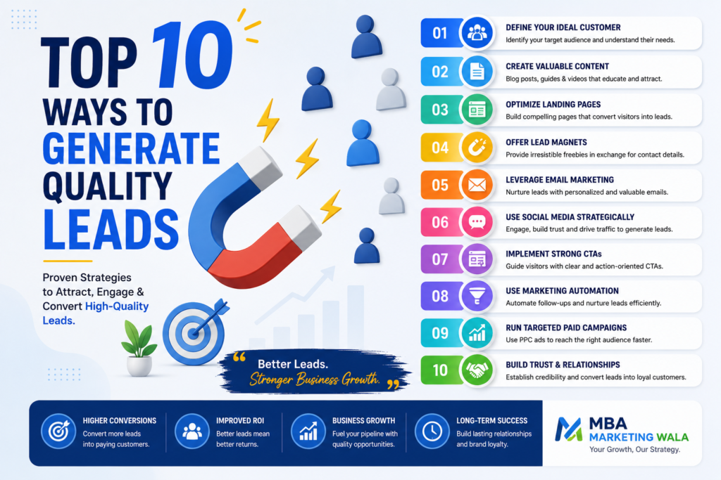 Top 10 Ways To Generate Quality Leads